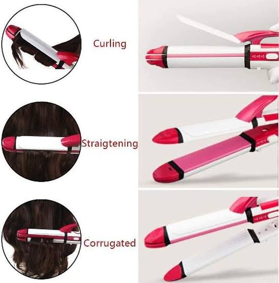 KM-1291 3 in 1 Hair Straightener