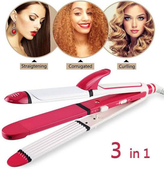 KM-1291 3 in 1 Hair Straightener