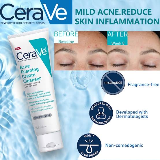CeraVe Acne Foaming Cream Cleanser